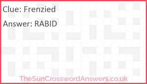 frenzied crossword clue|Frenzied